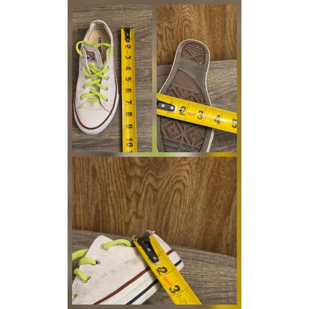 Converse Allstar Low Top Sneakers Shoes Youth Size 3 White